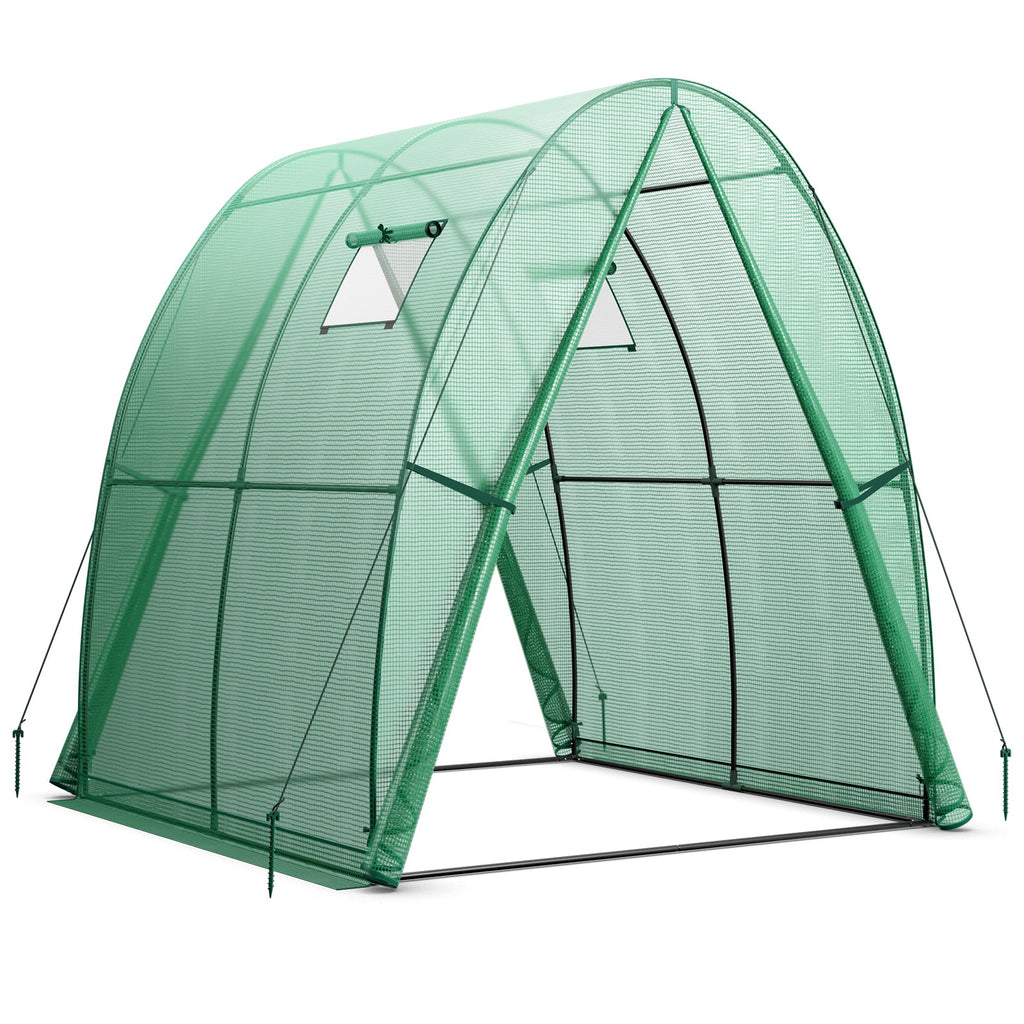 6 x 6 x 6.6 FT Outdoor Wall-in Tunnel Greenhouse