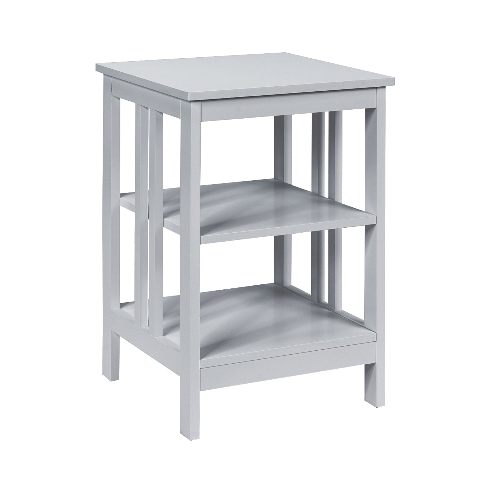2 Pieces 3-Tier Nightstand with Reinforced Bars and Stable Structure