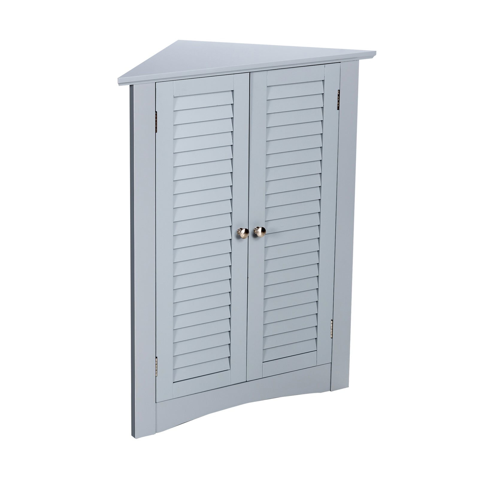 Bathroom Corner Storage Freestanding Floor Cabinet with Shutter Door