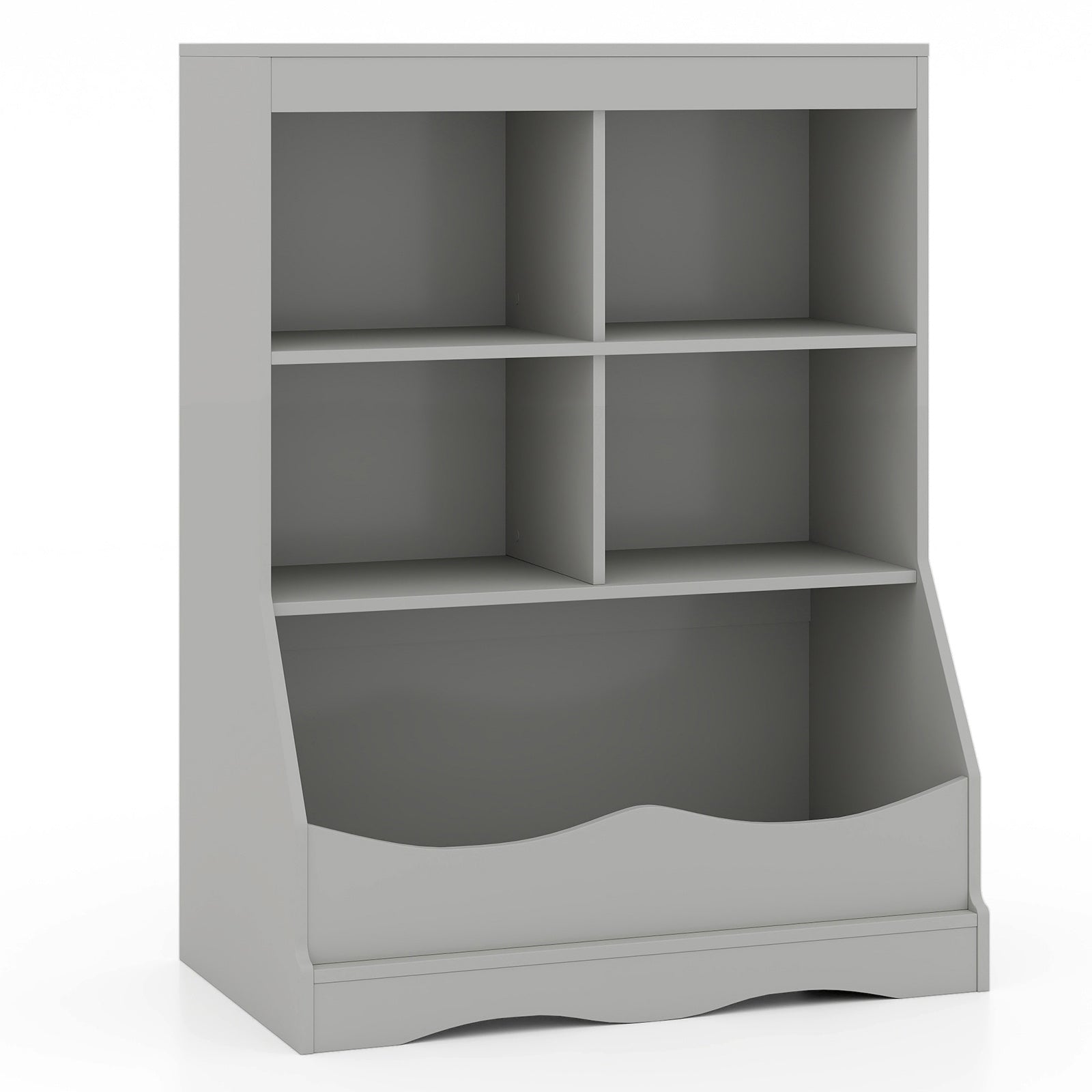 3-Tier Children's Multi-Functional Bookcase Toy Storage Bin Floor Cabinet