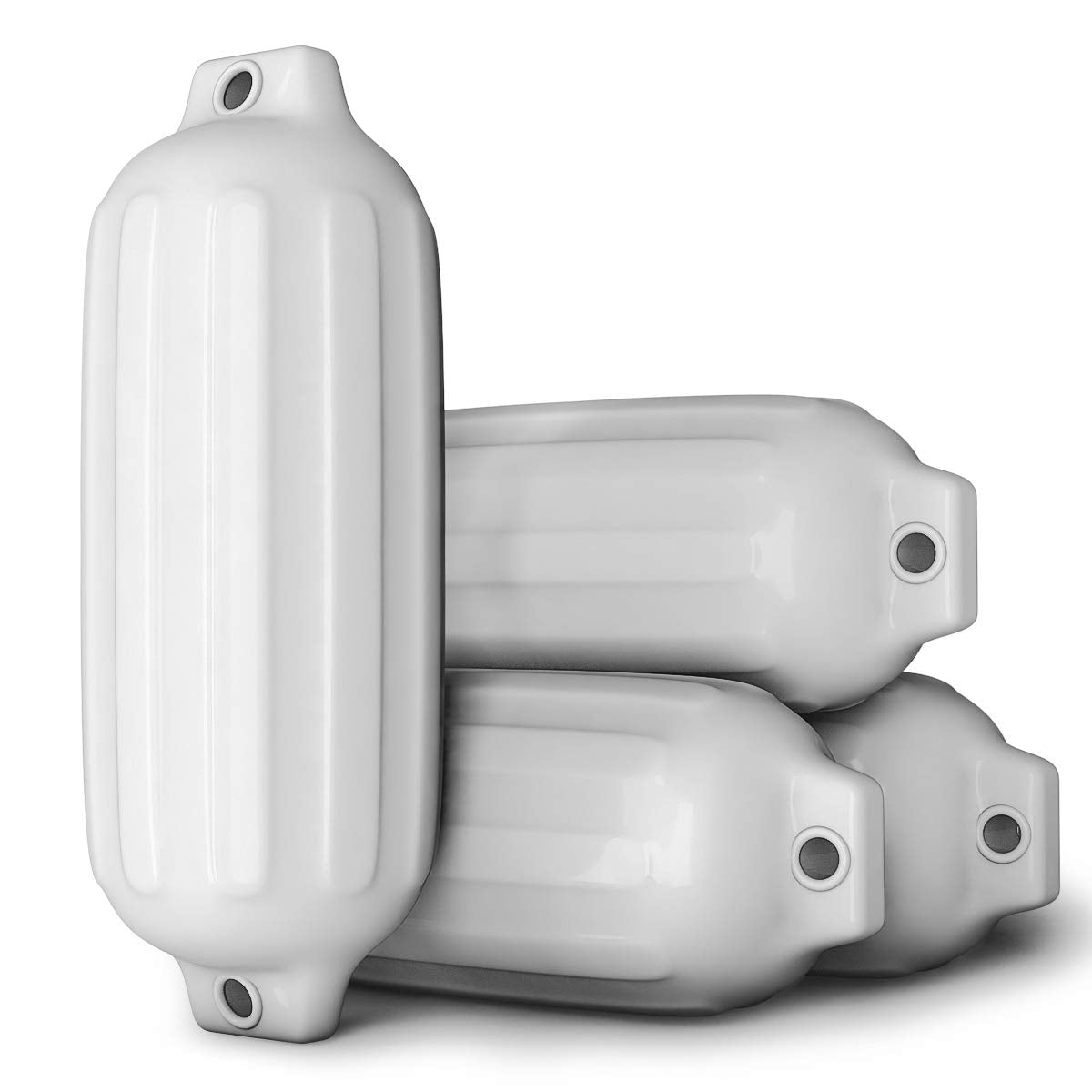 4 Ribbed Marine 8.5" x 27" Boat Fender Vinyl Bumper