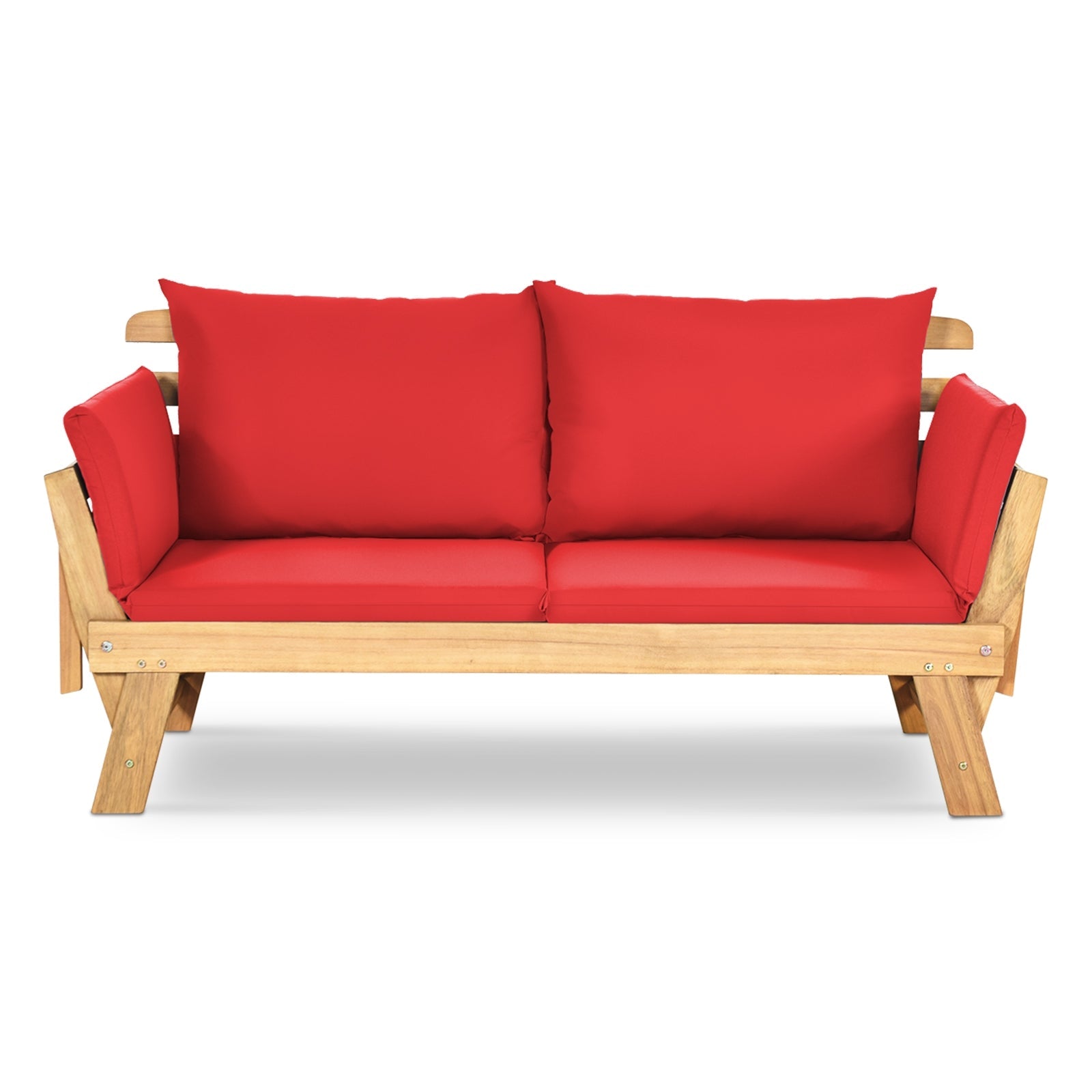 Adjustable Patio Convertible Sofa with Thick Cushion