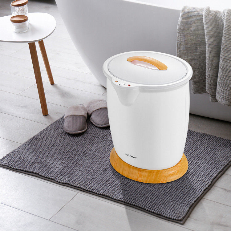 Bathroom Towel Warmer Bucket with Fragrance Holder and Auto Shut