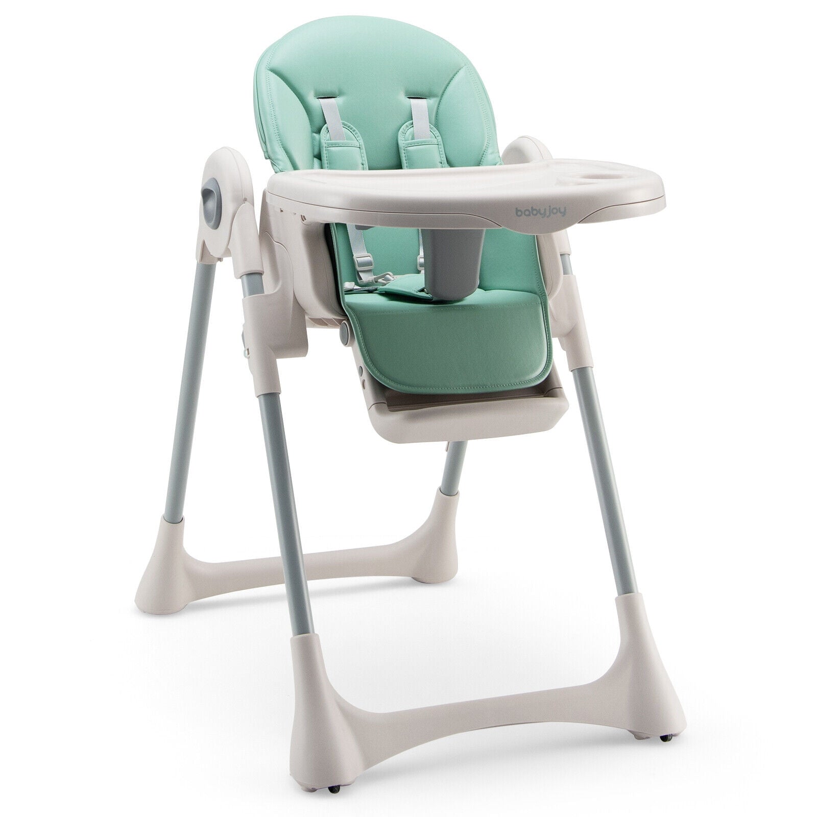 Baby Folding High Chair Dining Chair with Adjustable Height and Footrest