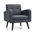 Accent Chair + Side Table + L-Shaped Sectional Sofa /3-Piece Modern Living Room Furniture Set/
