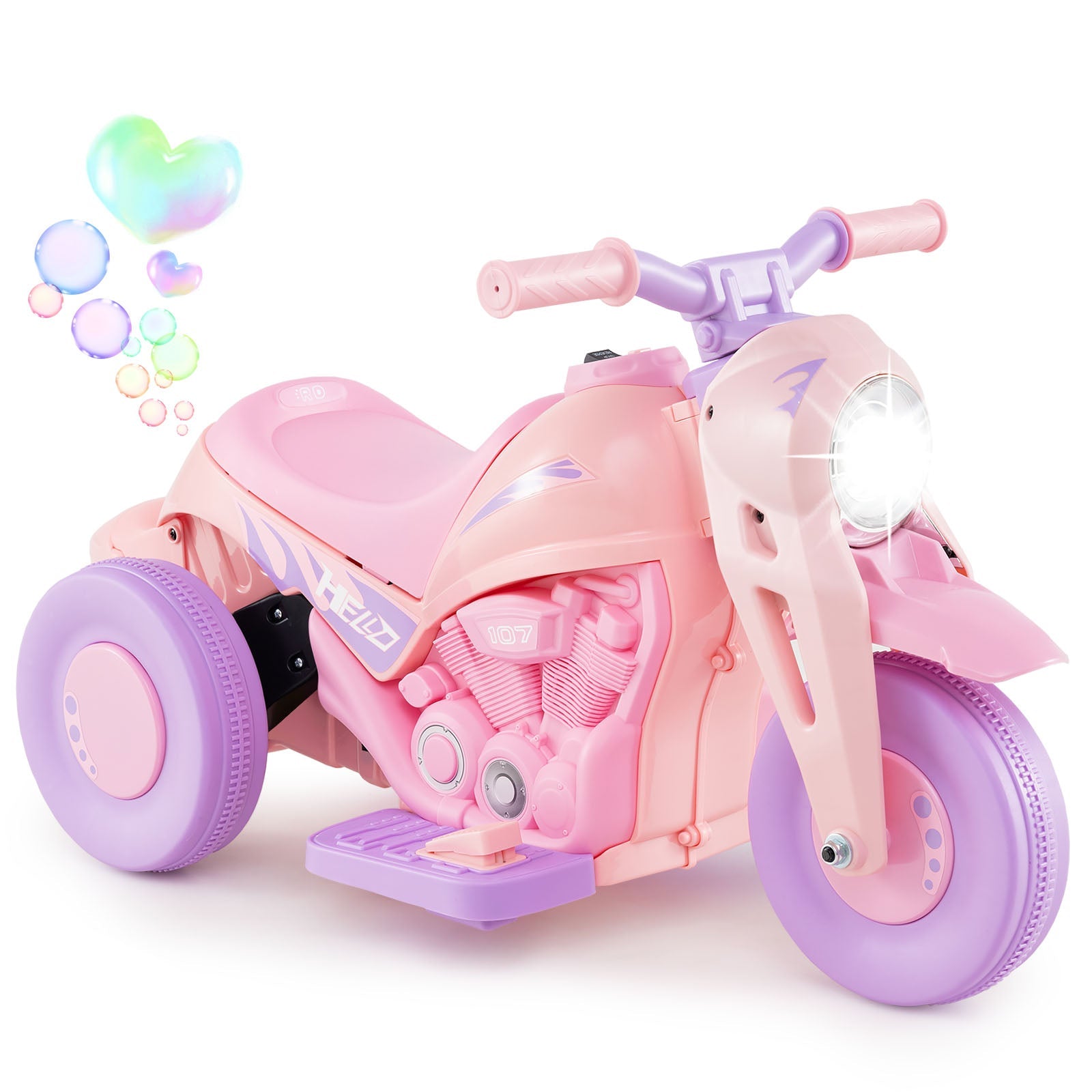 6V Kids Electric Ride on Motorcycle with Bubble Maker and Music