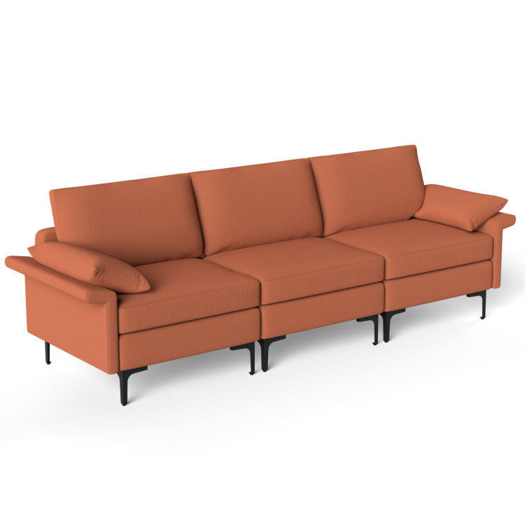 Living Room Set: Floor Lamp + Accent Chair + 3-Seat Sofa