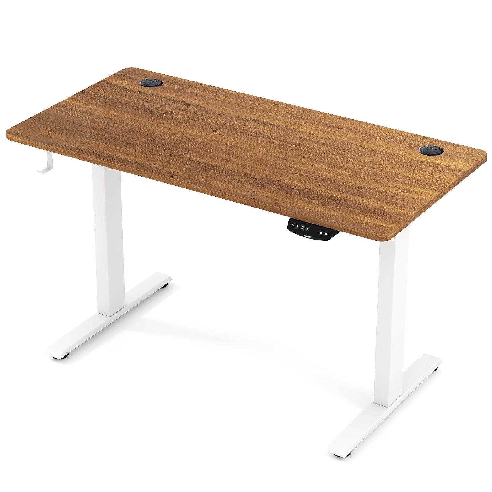 Electric Standing Desk Height Adjustable with 3 Memory Heights Walnut