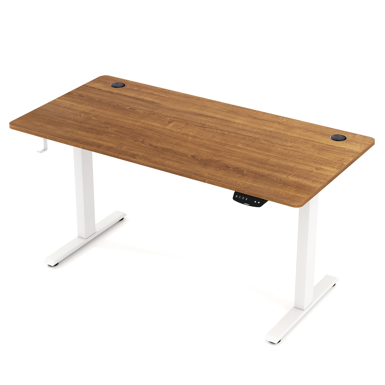 Electric Standing Desk Height Adjustable with 3 Memory Heights Walnut