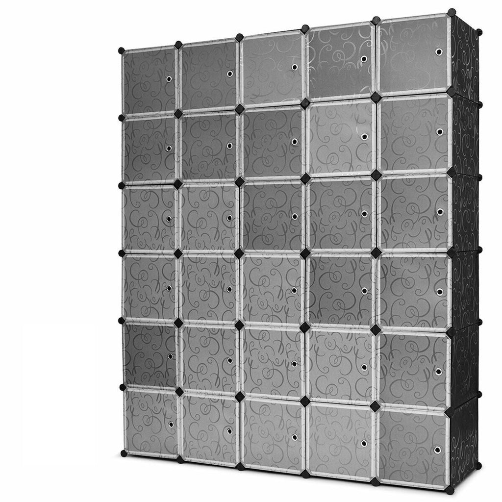 DIY 30 Cube Portable Closet Clothes Wardrobe Cabinet