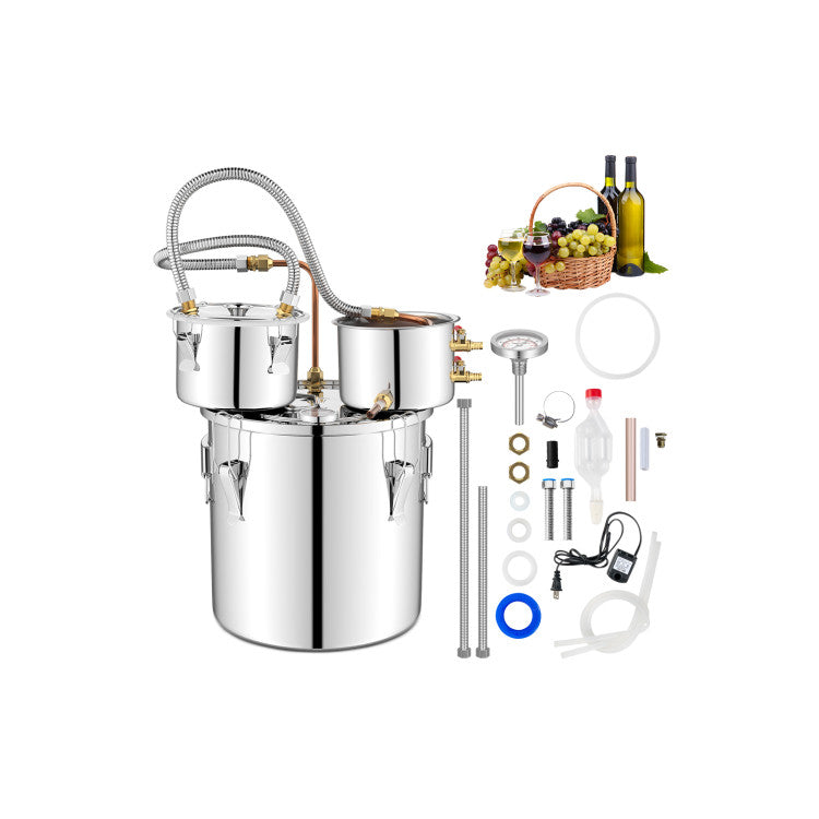 5/10 Gal 22/38 L Water Alcohol Distiller for DIY Whisky