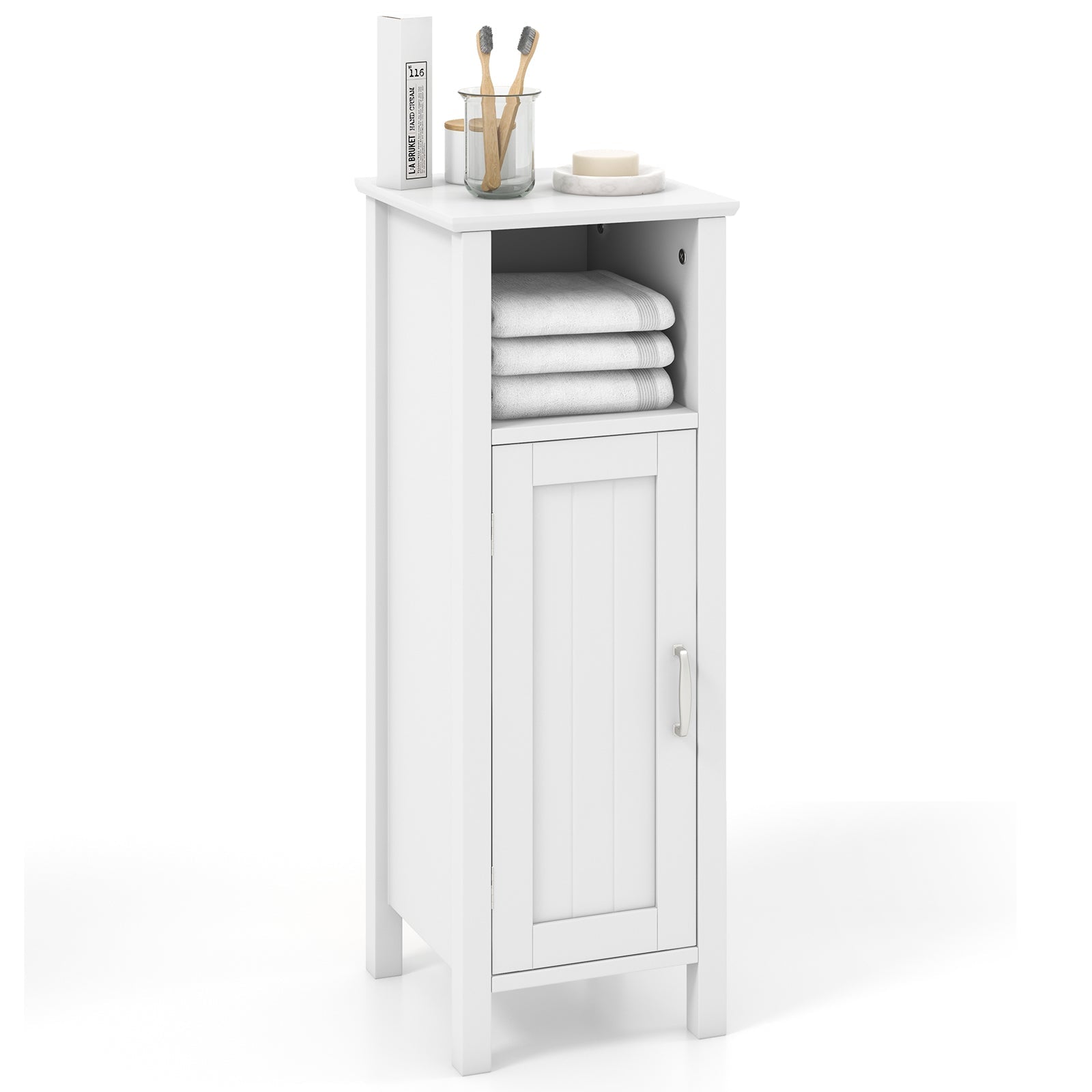 Bathroom Storage Organizer with 2-Tier Cabinet